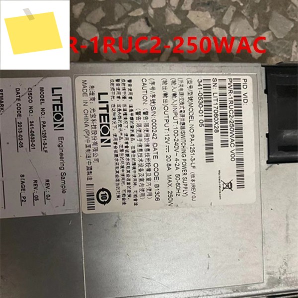 분해 원래 전원 공급 장치 250W PWR-1RUC2-250WAC PA-1251-3-LF 341-0530-01 새 제품처럼 작동 제품 이미지