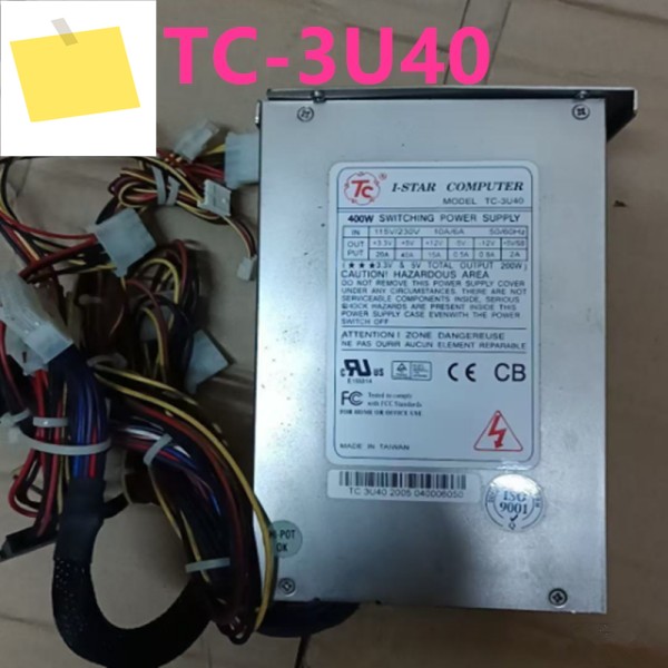 SURE STAR 1U 350W용 거의 새 전원 공급 장치 TC-1U35 400W TC-3U40은 새것처럼 작동합니다 제품 이미지