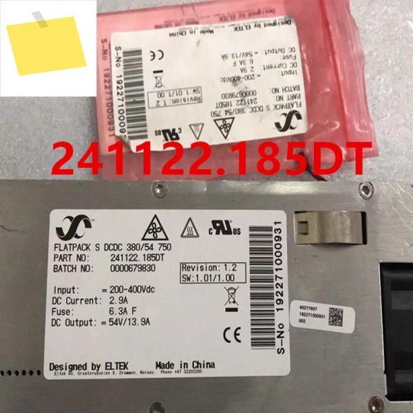 ELTEK 54V13.9A 750W FLATPACK S DCDC 38054 241122.185DT용 거의 신품 미사용 원래 전원 공급 장치 제품 이미지