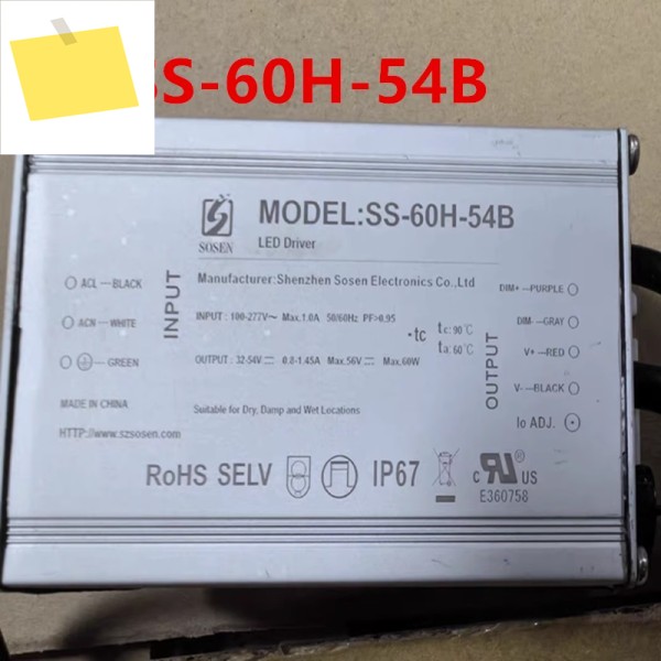 SOSEN 32-54V 60W SS-60H-54B 75W 새 원본 전원 공급 장치 제품 이미지