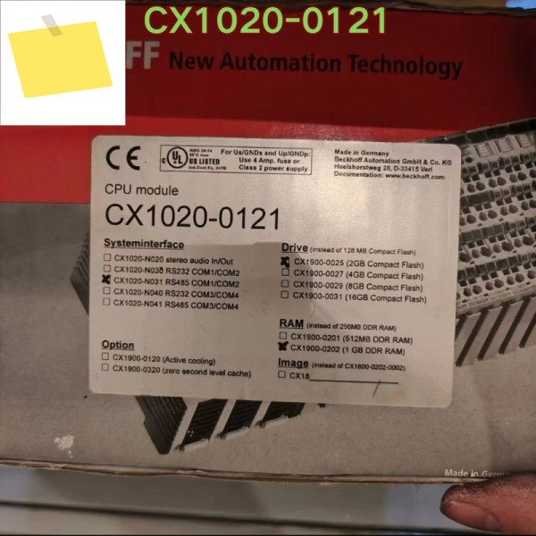 신품 베크호프 모듈 CX1020-0121 2025년 10월 제품 이미지