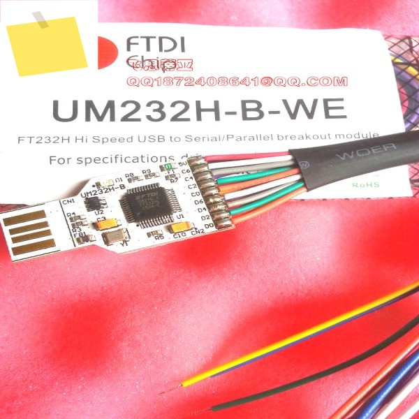UM232H-B-WE BRD BRKOUT USB, FT232H, 유선, FTDI, USB-직렬병렬 브레이크 아웃 보드 제품 이미지