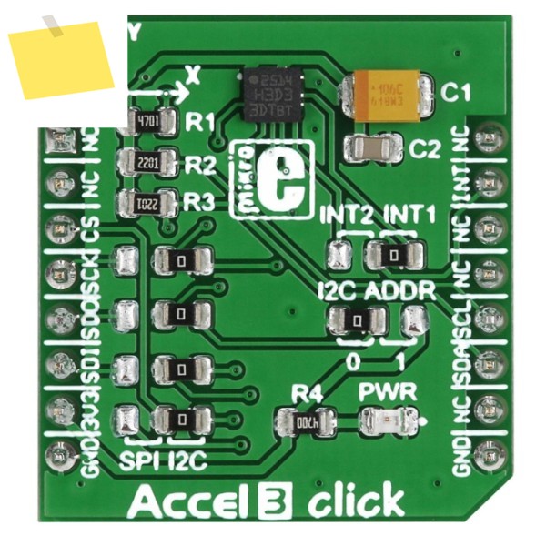MIKROE-2102 Accel 3 클릭 H3LIS331DL, 100, g 제품 이미지
