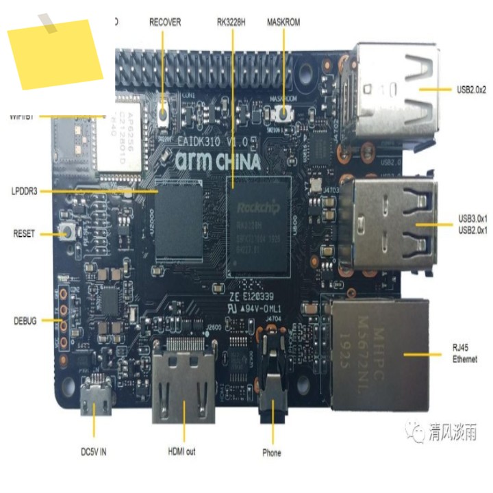 인공 지능 개발 보드, EAIDK310, RK3228H Tengine AI zhoouyi 안드로이드 라즈베리 파이, 3 B 오렌지 제품 이미지