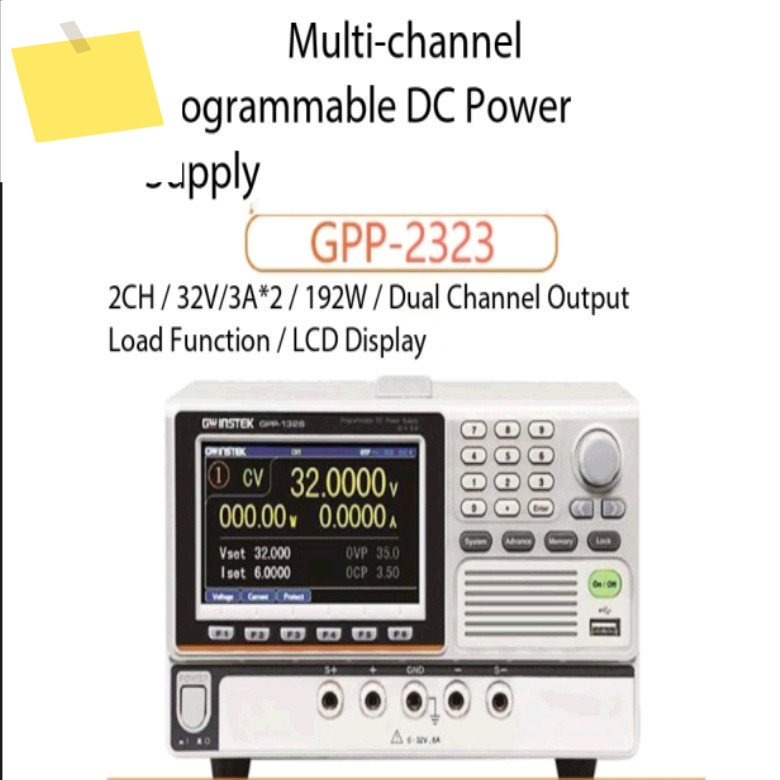 GWinstek GPP-23233323432360303060 다채널 프로그래밍 가능 DC 전원 공급 장치, 교육 장비에 이상적 제품 이미지