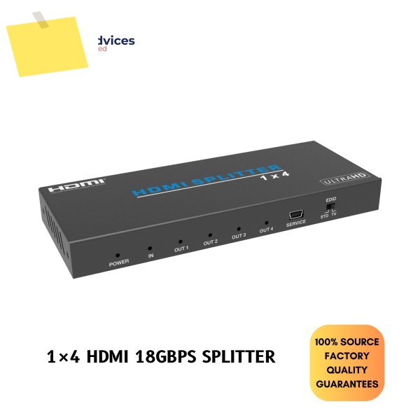 비디오 스케일링 기능 및 추출 4K-1080P 디스플레이 연결 18Gbps 무손실 4K60 HDMI 1x4 스플리터 제품 이미지