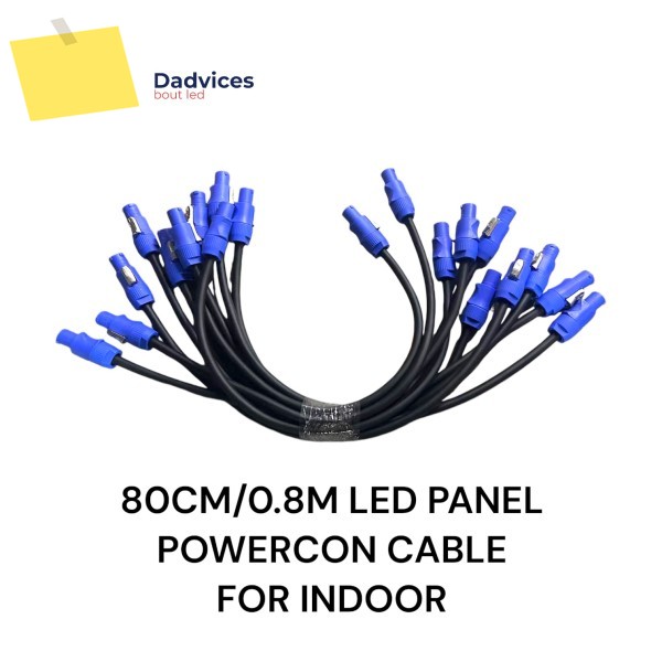Led 스크린 용 10Pcs 전원 케이블 80mm 110-240V 14AWG 구리 파워콘 실내 실외 방수 임대 LED 캐비닛 제품 이미지