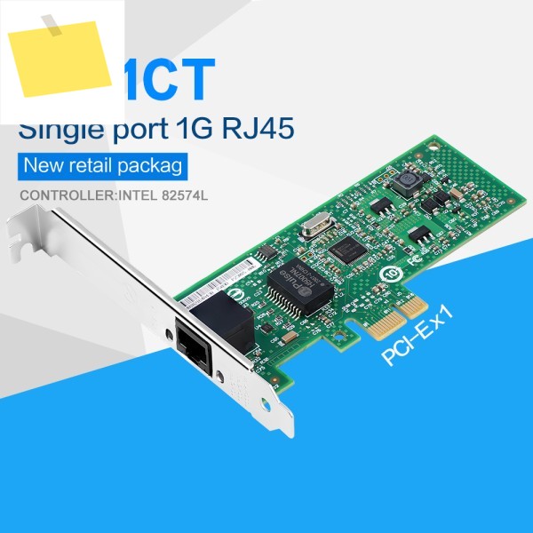 9301CTBLK PCI-E X1 1G RJ45 기가비트 이더넷 네트워크 카드 Nic EXPI 컨트롤러 인텔 82574 L 제품 이미지
