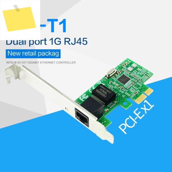 인텔 I211 LAN 카드 단일 포트 기가비트 이더넷 어댑터, 칩 PCIe X1 1000M RJ45 제품 이미지