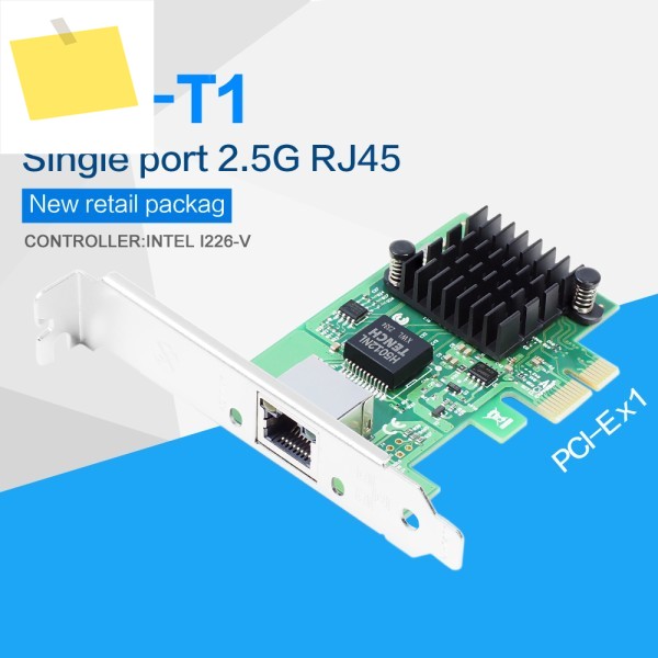 인텔 I226-V 칩용 FANMI PCIe x1 2.5G 단일 포트 네트워크 카드, 2500M lan 제품 이미지