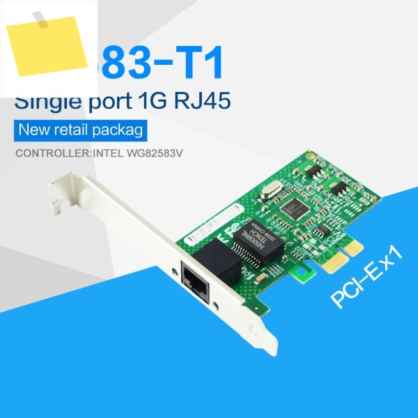 인텔 82583V 칩셋용 랜 카드, 단일 포트 기가비트 이더넷 네트워크 어댑터, PCI-E x1 제품 이미지