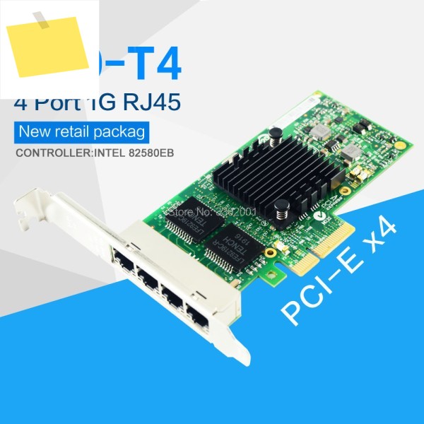 FANMI I340-T4 기가비트 이더넷 서버 어댑터, 인텔 82580EB PCI Express X4 1G 네트워크 카드, E1G44HT 제품 이미지