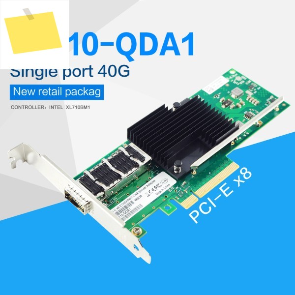 인텔 XL710 칩셋 PCIe 3.0 X8 QSFP + 40G 단일 포트 네트워크 Card-XL710-QDA1 제품 이미지