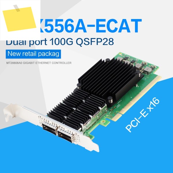 MCX556A-ECAT 100G 듀얼 포트 광섬유 네트워크 카드 ConnectX-5 제품 이미지