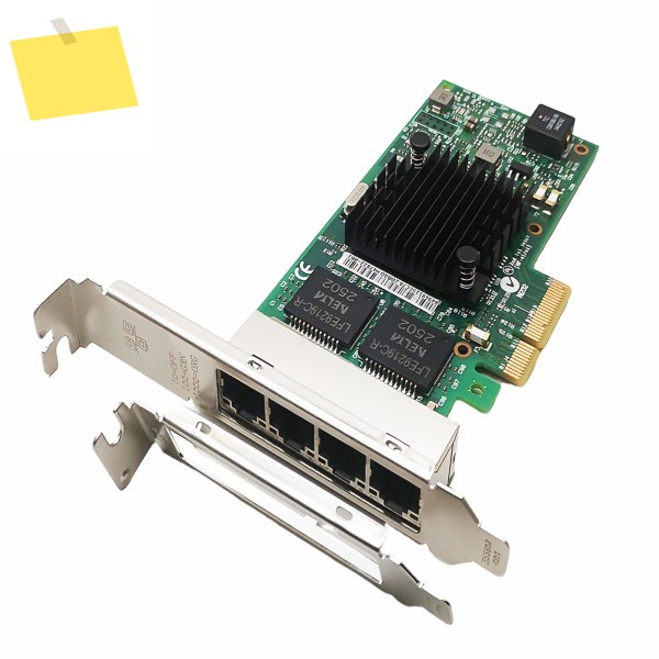 PCI 익스프레스 네트워크 어댑터, 인텔 I350-T4 쿼드 RJ45 포트, x4, 이더넷 서버 카드, 10, 1000Mbps 제품 이미지
