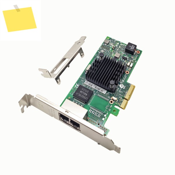 인텔 이더넷 서버 기가비트 LAN 어댑터 포함 네트워크 카드 I350-T2, 칩, 듀얼 RJ45 포트, PCI 익스프레스 2.1x4 NIC, 1GB 제품 이미지
