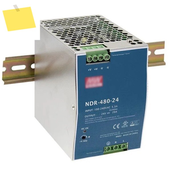 신품 NewOriginal 및 24V 20A 스위치 전원 공급 장치 AC-DC 단일 출력 산업용 DIN 레일 NDR-480-24 제품 이미지