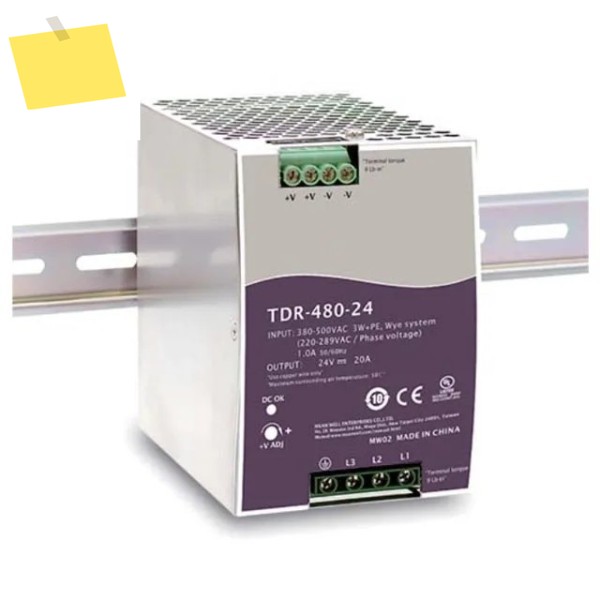 신품 480W 24V 10A 3상 산업용 DIN 레일 TDR-480-24 전원 공급 장치PFC 기능 포함 제품 이미지