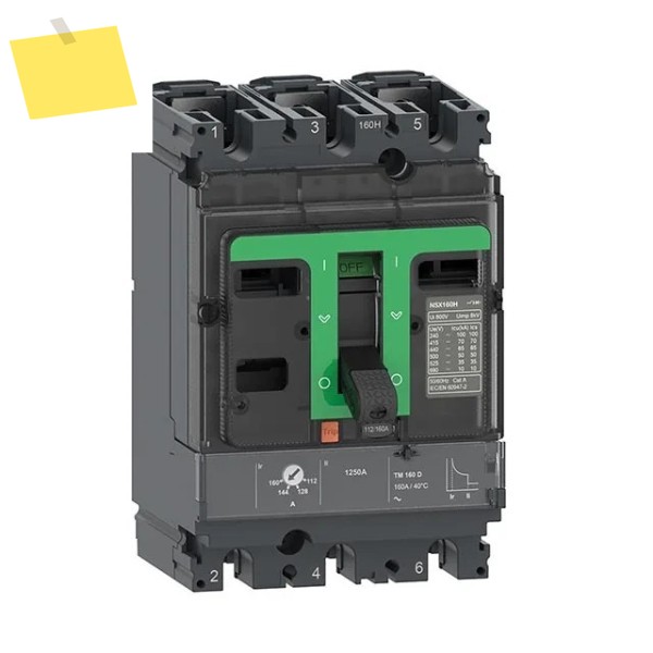 신품 회로 차단기 NSX160N 50kA 415VAC TMD 트립 유닛 100A 3극 3D C16N3TM100 제품 이미지