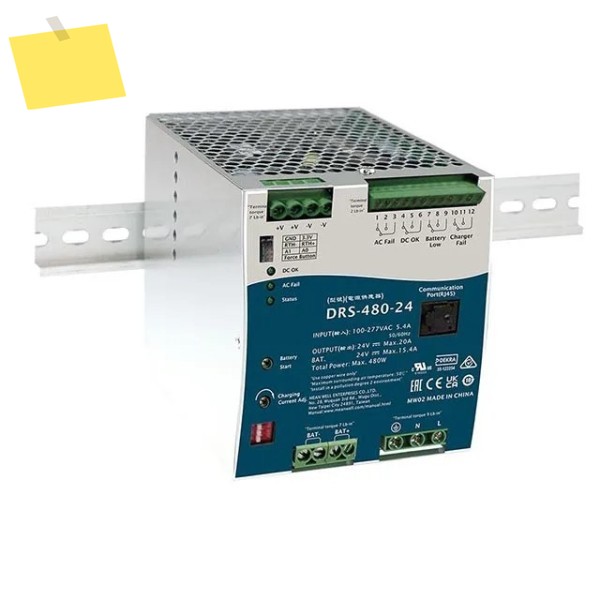 신품 NewOutput 48Vdc 10A AC-DC 산업용 DIN 레일 전원 공급 장치 DRS-480-48 제품 이미지