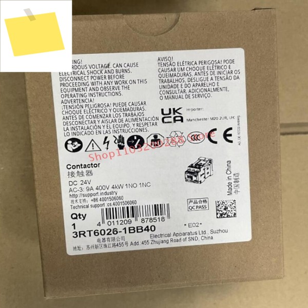 1PCS 3RT60261BB40 신품 접촉기 박스형 DC110V 제품 이미지