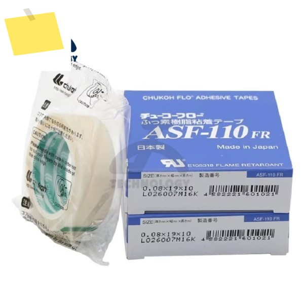 일본 CHUKOH ASF-110FR PTFE 13mm 25mm T0.08mmxW25mmxL10m 고온 밀봉용 내열 접착 테이프 제품 이미지