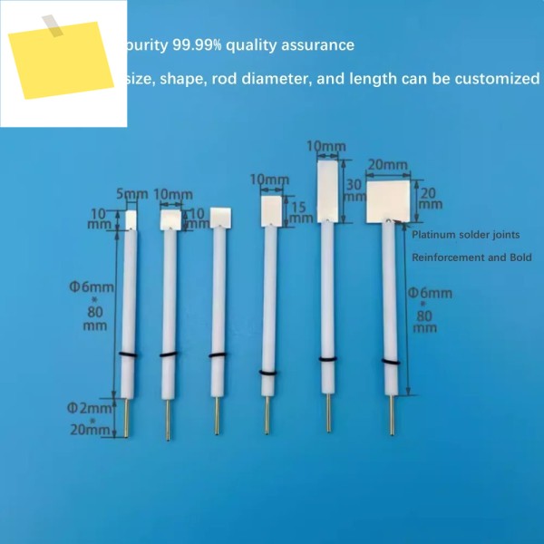 Pt210 백금 플레이트 전극, 고순도 실험실 작업 보조 99.99%, 청구서 발송 가능, 10x10x0.1mm 제품 이미지