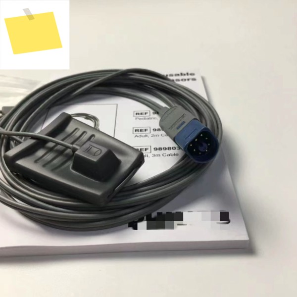 REF 989803160631 Efficia 재사용 가능 SpO2 센서 D 타입 8핀 성인용 3M 케이블 제품 이미지