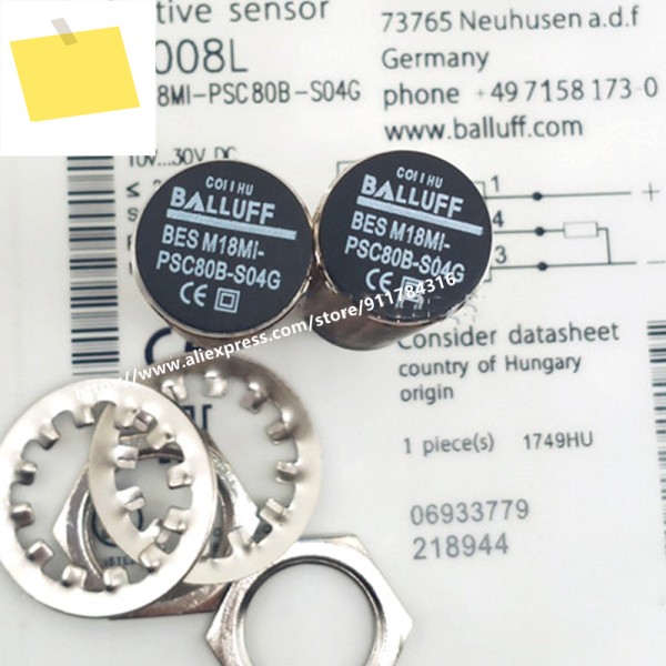 3pcs 신품 고품질 Balluff BES008L BESM18MI-PSC80B-S04G 플러그인 근접 스위치 PNP 정상 개방형 금속 센서 제품 이미지