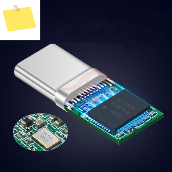 단일 본체 독립 수정 발진기 Realtek ALC5686 32비트 384kHz Type-C 플러그 커넥터 제품 이미지