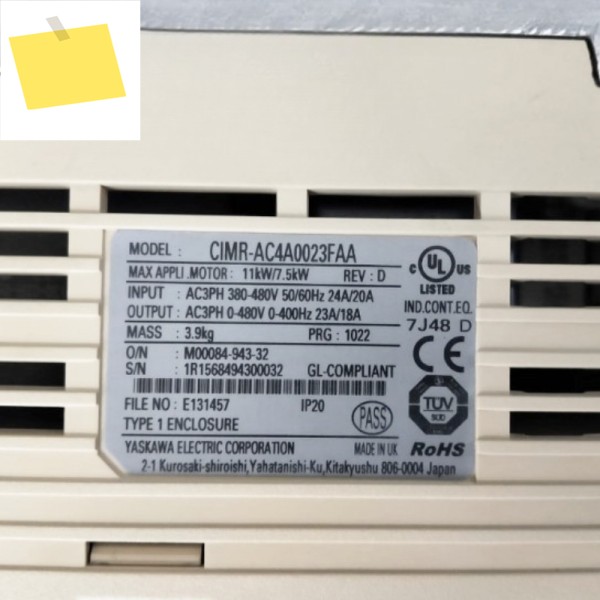 새제품 박스 포장 CIMR-AC4A0023FAA 야스카와 인버터 제품 이미지