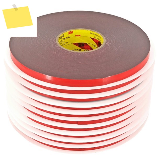 3M 아크릴 폼 테이프, GT7120 부착 자동 외부 트림, 10mm X2 0M로트, 회색, 제품 이미지