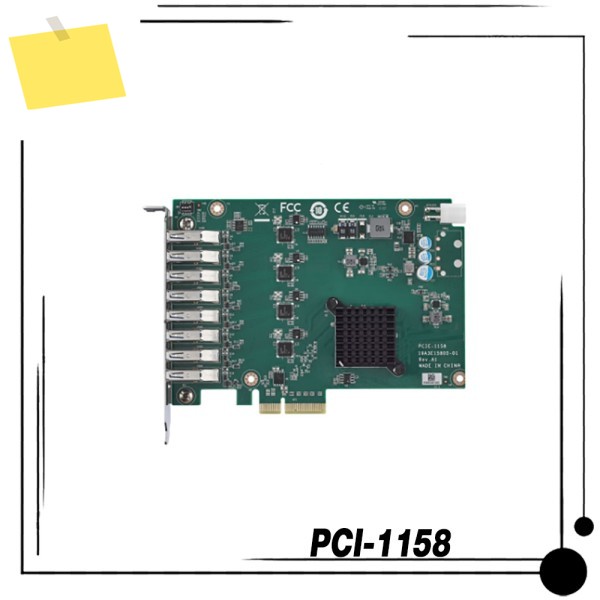어드밴텍 8포트 PCI Express USB3.0 이미지 비디오 캡처 카드 PCI-1158용 제품 이미지