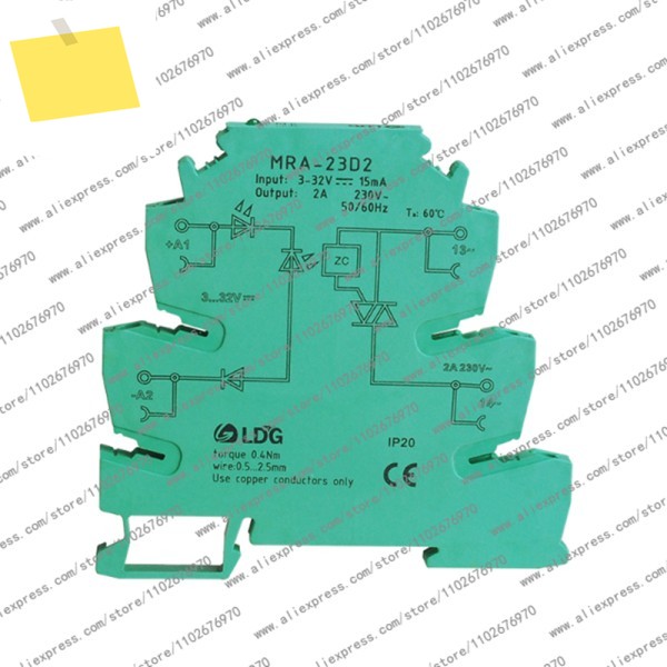 5PCS MRA-23D2 미니 6.2mm 2A 입력: 3-32V DC 솔리드 스테이트 릴레이 모듈 제품 이미지