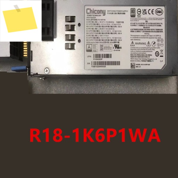 CHICONY 1600W 전원 공급 장치 R18-1K6P1WA용 거의 새 제품의 오리지널 PSU는 새것처럼 작동합니다. 제품 이미지
