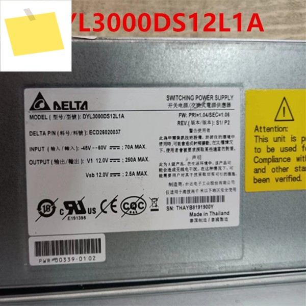 DELTA 3000W DYL3000DS12L1A ECD26020037용 원래 전원 공급 장치 분해 새 제품처럼 작동 제품 이미지
