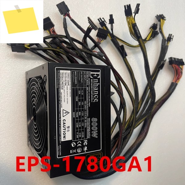 ENHANCE 800W EPS-1780GA1용 거의 새 원본 전원 공급 장치가 제품처럼 작동함 제품 이미지