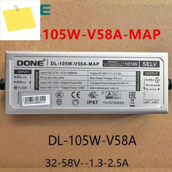 DONE 20-38V 105W DL-105W-V38A-MAP 용 새 원본 전원 공급 장치 제품 이미지