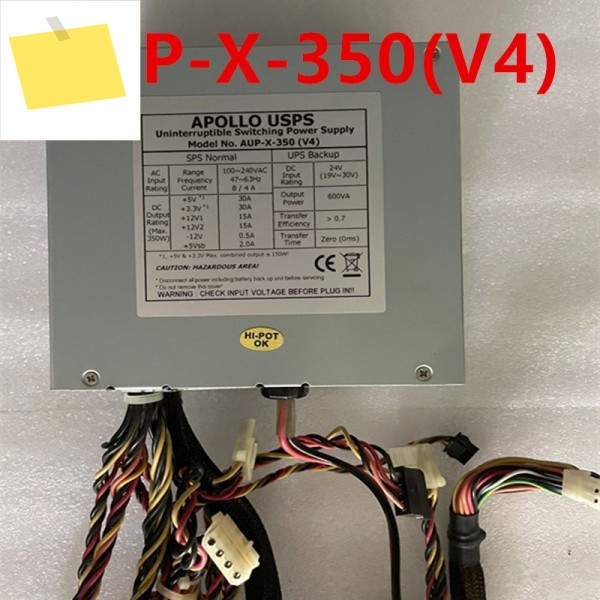 APOLLO USPS 350W AUP-X-350V4 거의 새 원본 전원 공급 장치는 제품처럼 작동합니다. 제품 이미지