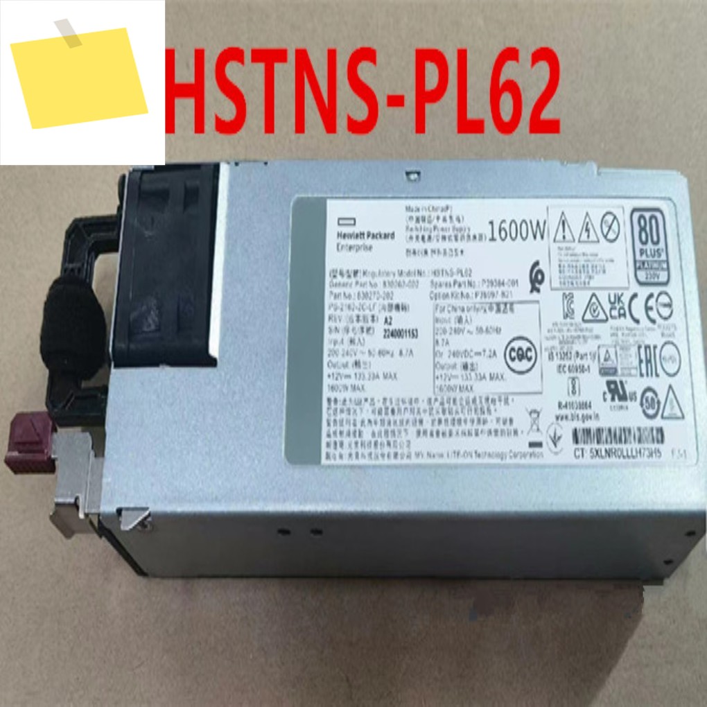 기존 G10 1600W 전원 공급 장치용 새 HSTNS-PL62 830262-002 P39384-001 P38997-B21 제품 이미지