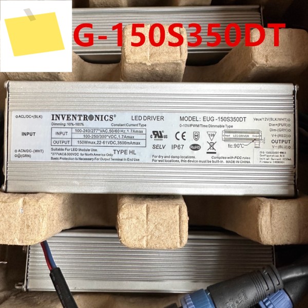 Inventronics 22-61V 150W 전원 공급 장치 EUG-150S350DT, 108-268V 600W EUD-600S280DV용 거의 신품 미사용 제품 이미지