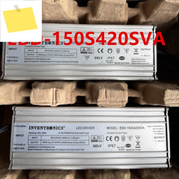 Inventronics 24-53V 150W 전원 공급 장치 EBD-150S420SVA용 거의 새것과 같은 미사용 1개 제품 이미지