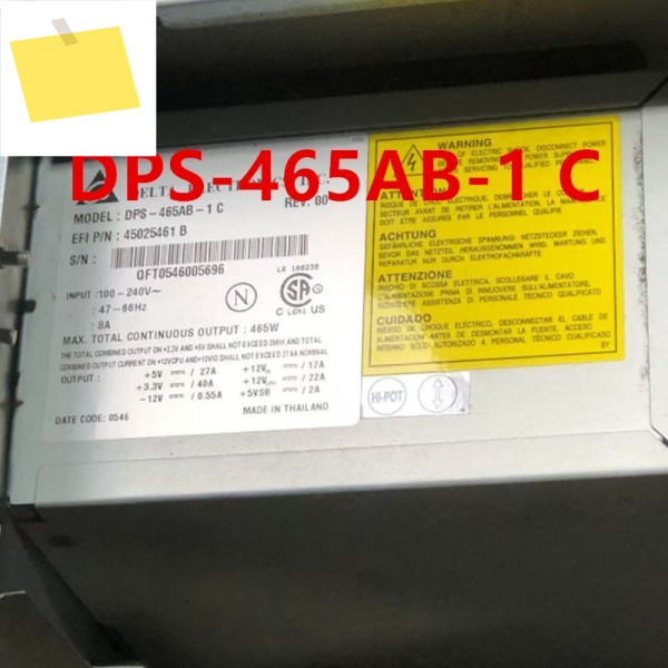 DELTA 465W DPS-465AB-1 C용 분해 원래 전원 공급 장치 45025461 B 신품 것처럼 일하라 제품 이미지