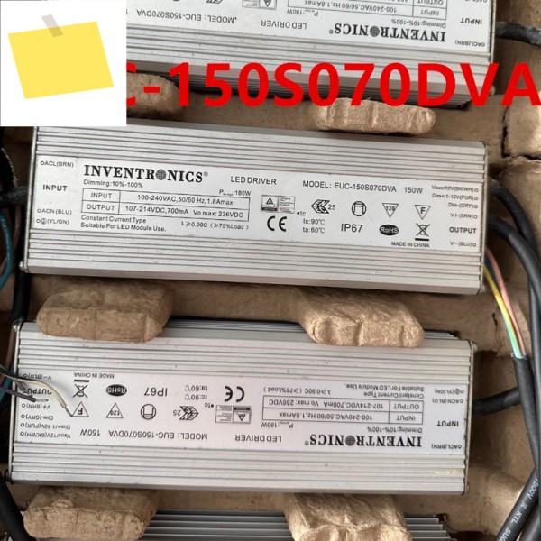 INVENTRONICS 107-214V 150W 전원 공급 장치 EUC-150S070DVA용 거의 새것과 같은 미사용 1개 제품 이미지