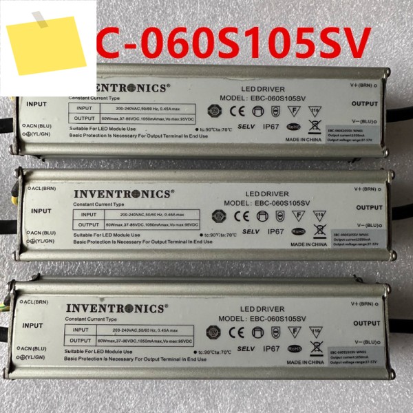 Inventronics 37-86V 60W 전원 공급 장치 EBC-060S105SV 75-214V 용 거의 새것과 같은 미사용 1개 제품 이미지