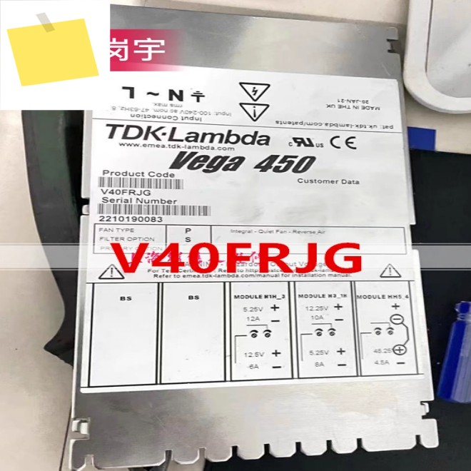TDK-LAMBDA VEGA 450 V40FRJG용 원래 전원 공급 장치 분해 새것처럼 작동 제품 이미지