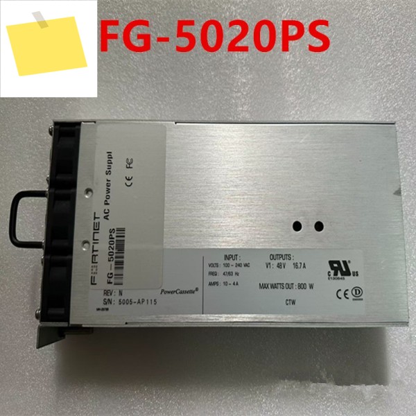 FORTINET FG-5020PS 48V16.7A 800W TPCM7000용 거의 새 원본 전원 공급 장치는 제품처럼 작동합니다 제품 이미지