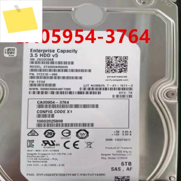 Fujitsu DH1 200S 6TB 용 거의 신품 오리지널 HDD, CA05954-3764 ST6000NM0095 서버 3.5 인치 256MB SAS 제품 이미지