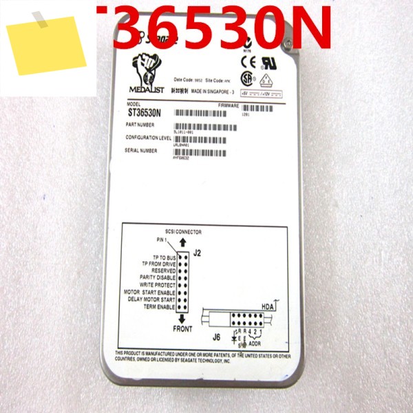 Seagate용 오리지널 하드 디스크, 서버 HDD용, 거의 새제품, 6G, 50 핀, 3.5 인치, 4MB SCSI 5400RPM, ST36530N 제품 이미지