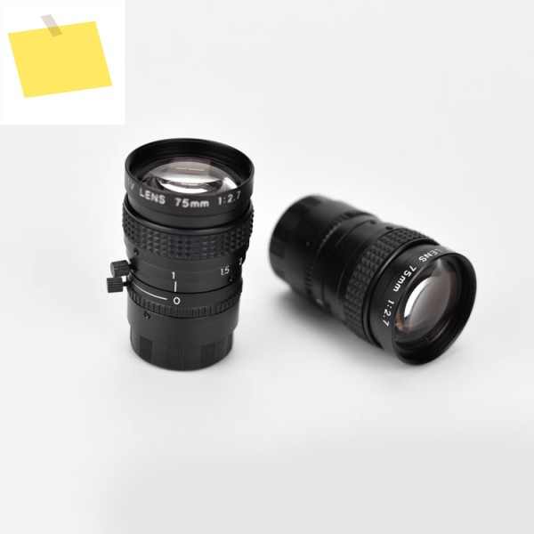 U-TRON 일본 U-Chuang MV7527 고정 초점 산업용 렌즈 75mm 1:2.7 상태 좋음 제품 이미지